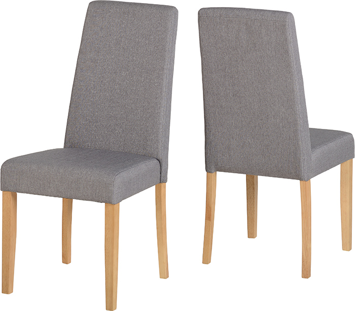 Rimini Chair In Natural Oak With Grey Fabric Rimini Chair In Natural Oak With Grey Fabric